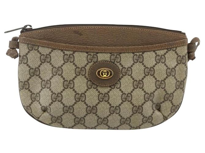 Gucci Borsa a Spalla GG Supreme PVC Beige Oro 904 02 020 Auth ep14105 D'oro - vista 2