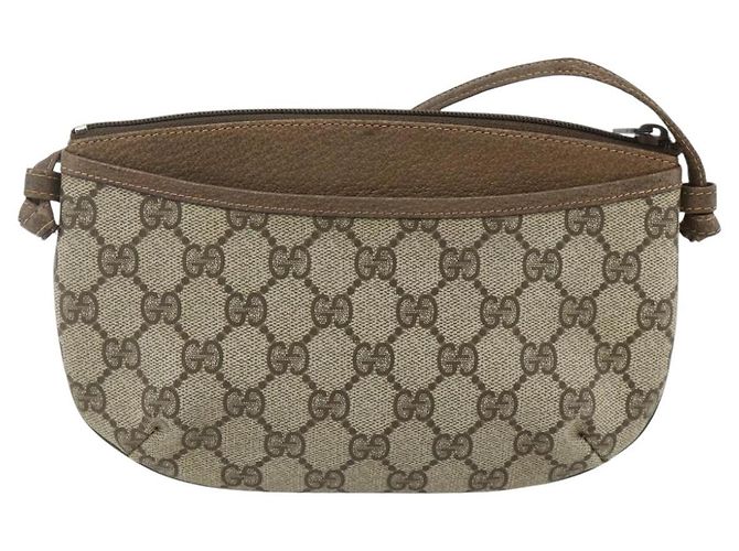 Gucci Borsa a Spalla GG Supreme PVC Beige Oro 904 02 020 Auth ep14105 D'oro - vista 3