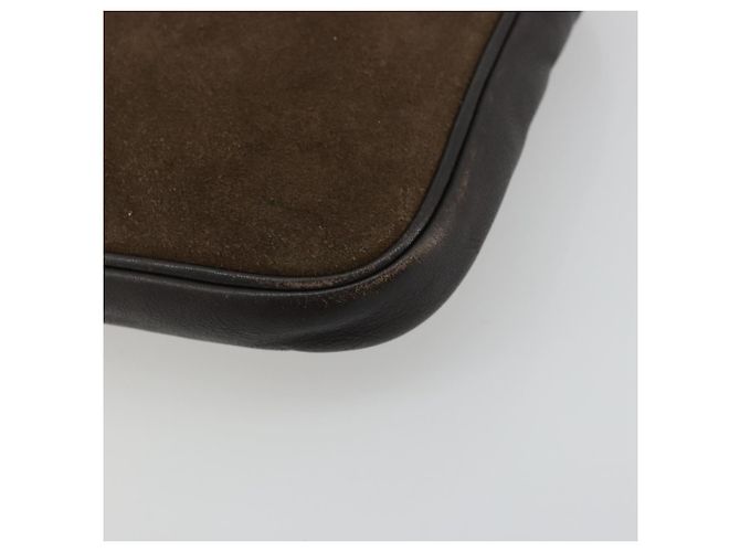 LOEWE Bolsa de Ombro Anagram Couro Marrom Dourado Auth bs34530 - vista 14