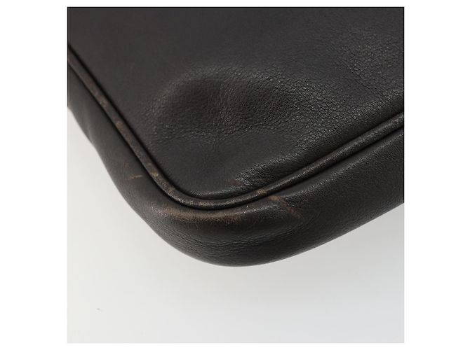 LOEWE Bolsa de Ombro Anagram Couro Marrom Dourado Auth bs34530 - vista 9