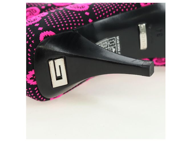 Botas GG Canvas GUCCI 34 Rosa Auth 176875M - vista 11