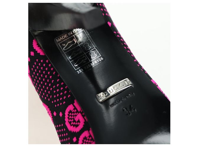 Botas GG Canvas GUCCI 34 Rosa Auth 176875M - vista 13