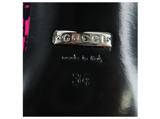Botas GG Canvas GUCCI 34 Rosa Auth 176875M - vista 14
