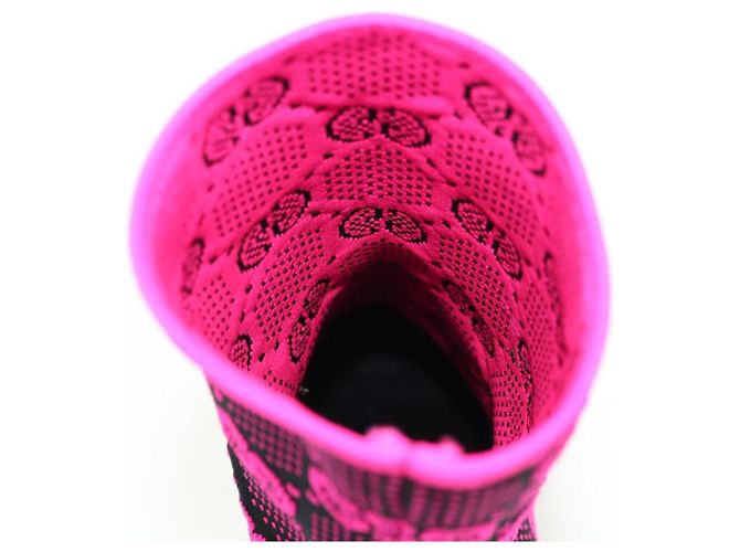 Botas GG Canvas GUCCI 34 Rosa Auth 176875M - vista 16