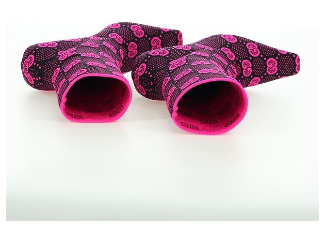 Botas GG Canvas GUCCI 34 Rosa Auth 176875M - vista 6