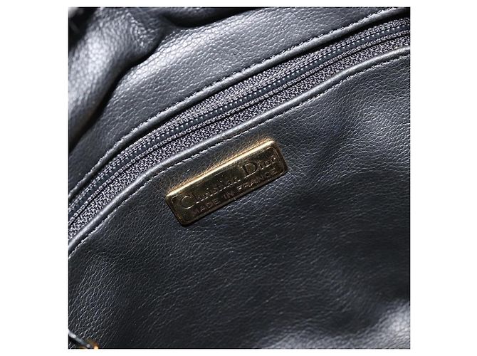 Borsa a Spalla Christian Dior in Pelle Nera Oro Auth bs34533 Nero D'oro - vista 16