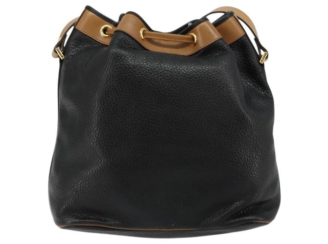 Borsa a Spalla Christian Dior in Pelle Nera Oro Auth bs34533 Nero D'oro - vista 3