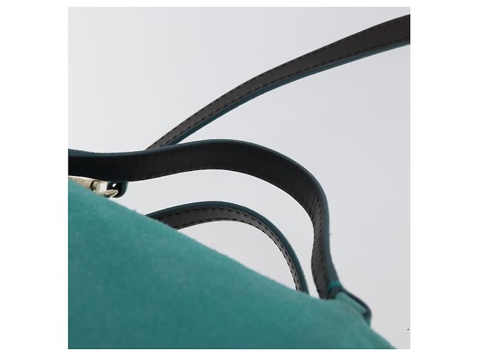 BALLY Borsa a mano in suede 2 vie Azzurro chiaro Oro Auth 177158A D'oro Blu chiaro - vista 14