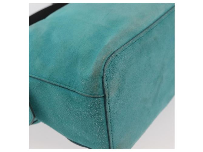 BALLY Borsa a mano in suede 2 vie Azzurro chiaro Oro Auth 177158A D'oro Blu chiaro - vista 16
