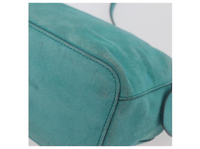 BALLY Borsa a mano in suede 2 vie Azzurro chiaro Oro Auth 177158A D'oro Blu chiaro - vista 17