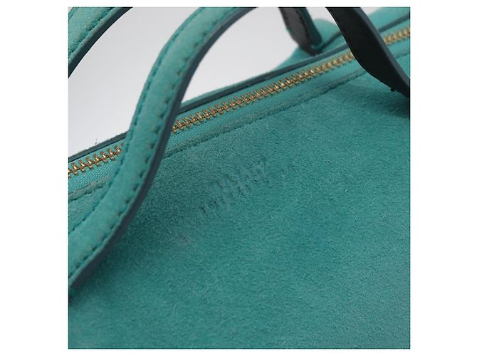 BALLY Borsa a mano in suede 2 vie Azzurro chiaro Oro Auth 177158A D'oro Blu chiaro - vista 19