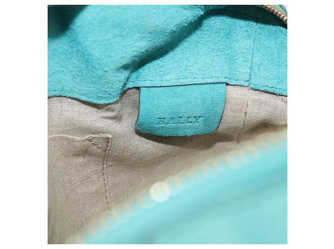 BALLY Borsa a mano in suede 2 vie Azzurro chiaro Oro Auth 177158A D'oro Blu chiaro - vista 20