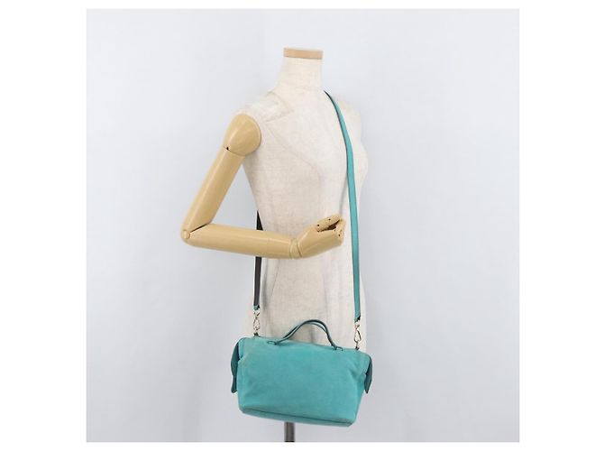 BALLY Borsa a mano in suede 2 vie Azzurro chiaro Oro Auth 177158A D'oro Blu chiaro - vista 24