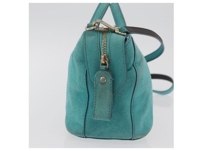 BALLY Borsa a mano in suede 2 vie Azzurro chiaro Oro Auth 177158A D'oro Blu chiaro - vista 4