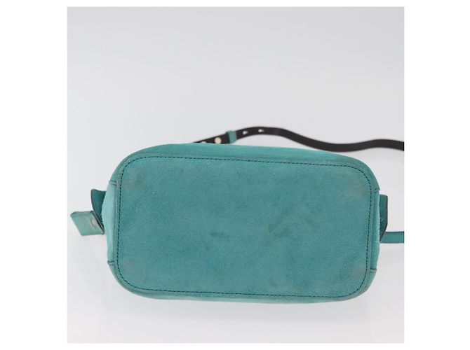 BALLY Borsa a mano in suede 2 vie Azzurro chiaro Oro Auth 177158A D'oro Blu chiaro - vista 5