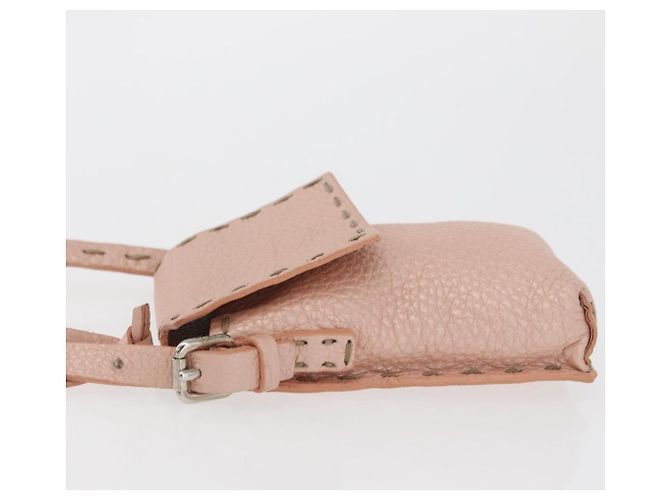 Fendi Pochette Celeria in pelle rosa argento Auth 176901A - vista 4
