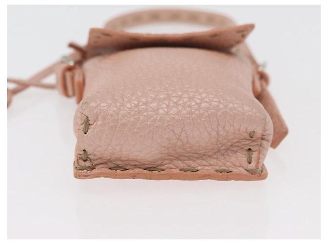 Fendi Pochette Celeria in pelle rosa argento Auth 176901A - vista 5