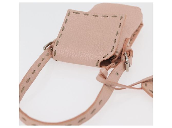Fendi Pochette Celeria in pelle rosa argento Auth 176901A - vista 6