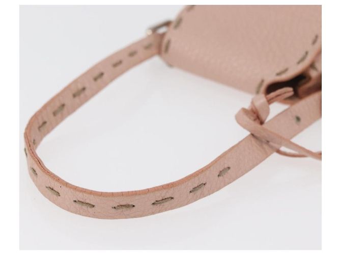 Fendi Pochette Celeria in pelle rosa argento Auth 176901A - vista 7