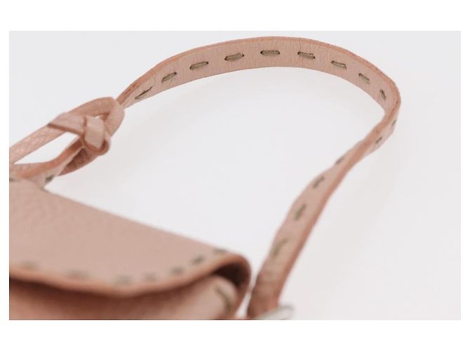 Fendi Pochette Celeria in pelle rosa argento Auth 176901A - vista 8