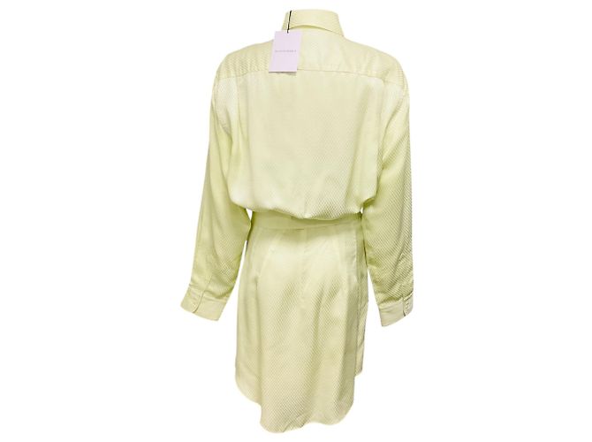 Autre Marque Brandon Maxwell Honeydew / Hellgrünes Vera Gürteldress Mini Kleid - Ansicht 3