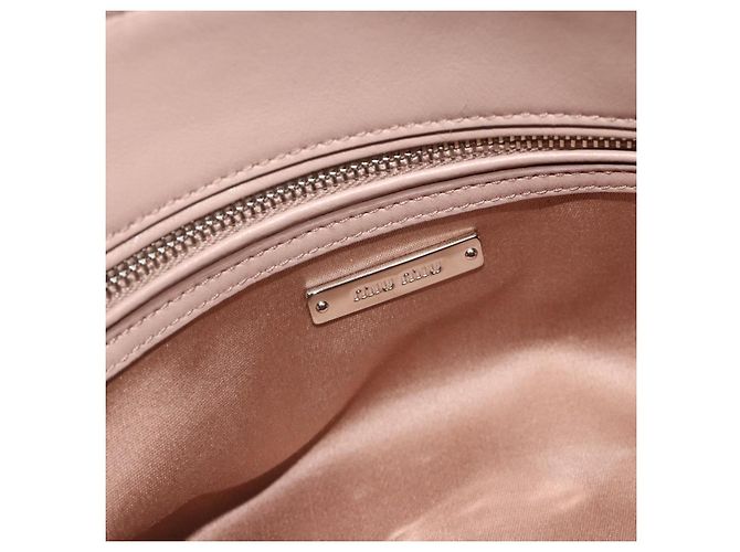 Borsa a Spalla Miu Miu con Catena in Pelliccia Rosa Bianco Verde Auth 168873A - vista 18
