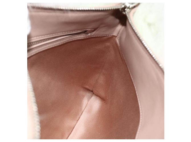 Borsa a Spalla Miu Miu con Catena in Pelliccia Rosa Bianco Verde Auth 168873A - vista 19