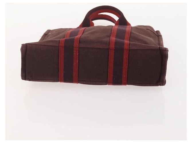 Hermès HERMES Borsa Fourre Tout PM in Tela 2 Set Grigio Bordeaux Auth BA12167 Marrone Bordò - vista 15