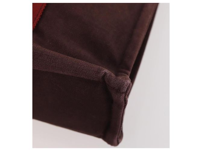 Hermès HERMES Borsa Fourre Tout PM in Tela 2 Set Grigio Bordeaux Auth BA12167 Marrone Bordò - vista 16