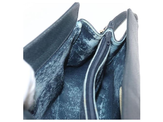 Borsa a Spalla Gucci GG Supreme Sherry Line PVC Blu Navy Oro 10 02 024 Auth 177436 D'oro - vista 20