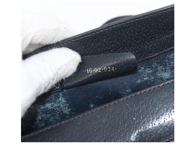 Borsa a Spalla Gucci GG Supreme Sherry Line PVC Blu Navy Oro 10 02 024 Auth 177436 D'oro - vista 24