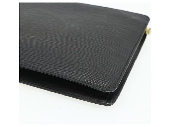 LOUIS VUITTON Pochette Uomo Epi Borsa Clutch Nera M52522 LV Auth ep14034 Nero - vista 15