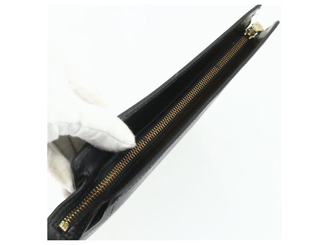 LOUIS VUITTON Pochette Uomo Epi Borsa Clutch Nera M52522 LV Auth ep14034 Nero - vista 5