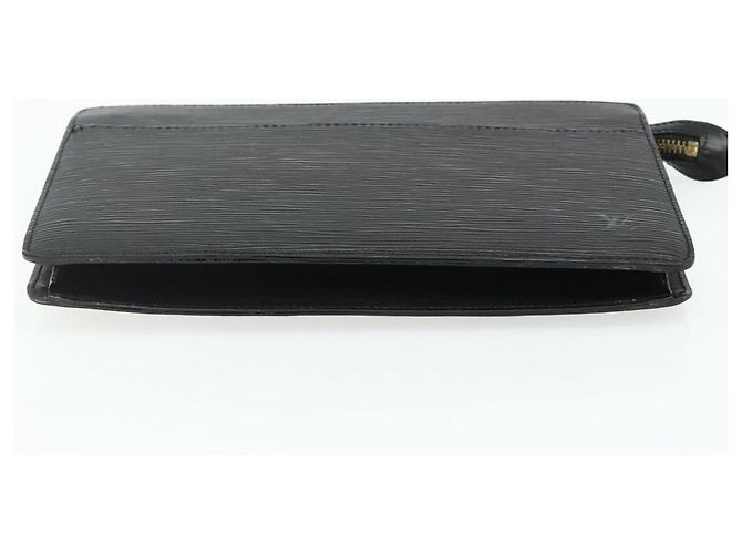 LOUIS VUITTON Pochette Uomo Epi Borsa Clutch Nera M52522 LV Auth ep14034 Nero - vista 6