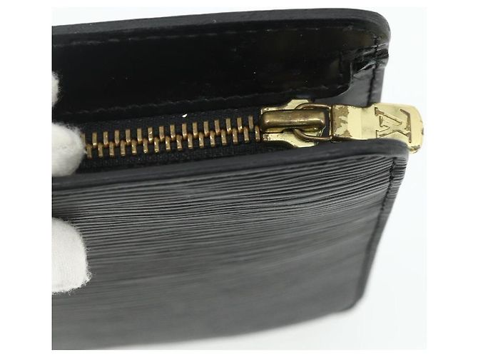 LOUIS VUITTON Pochette Uomo Epi Borsa Clutch Nera M52522 LV Auth ep14034 Nero - vista 8