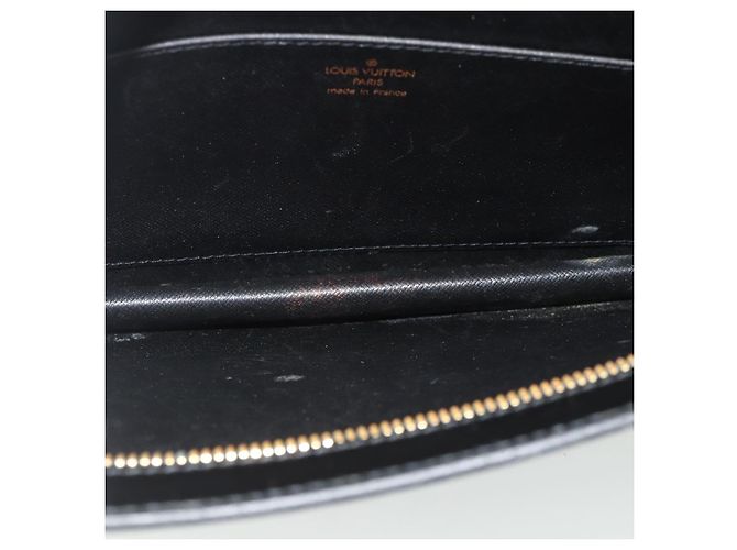 LOUIS VUITTON Pochette Uomo Epi Borsa Clutch Nera M52522 LV Auth ep14034 Nero - vista 9