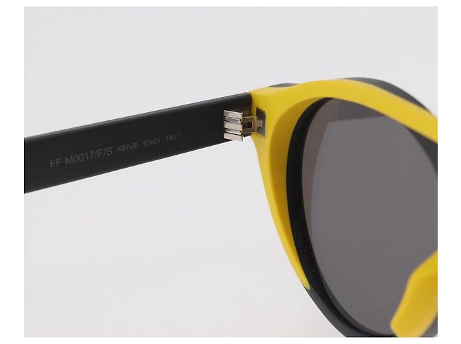 Gafas de sol FENDI de plástico gris Auth BA12341 Castaño - vista 10