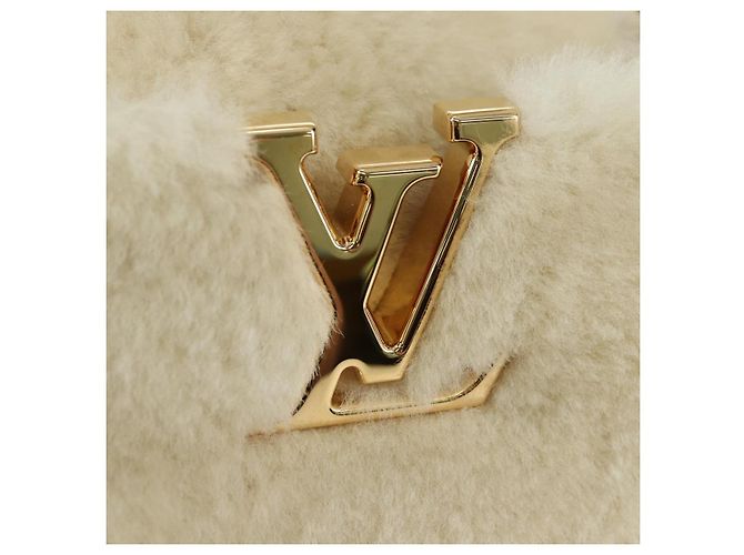 LOUIS VUITTON LV SKI Cozygram Capucines MINI Borsa in Lana Beige M26324 Auth LNZ969SM Monogramma - vista 22