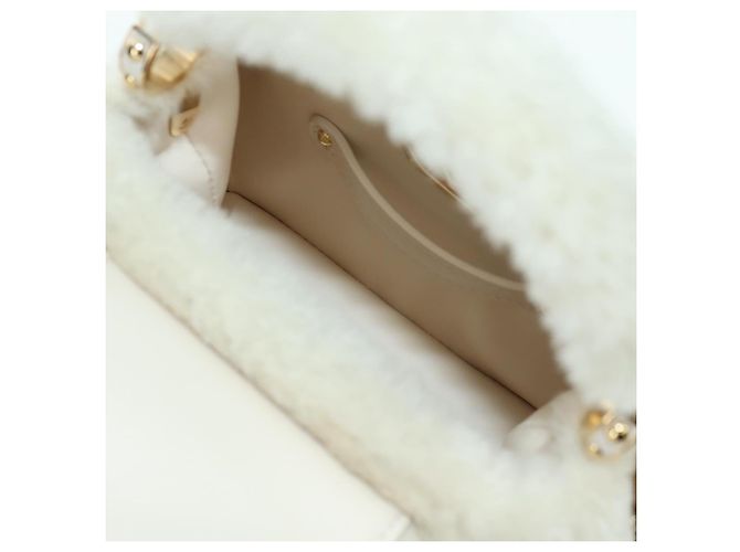 LOUIS VUITTON LV SKI Cozygram Capucines MINI Borsa in Lana Beige M26324 Auth LNZ969SM Monogramma - vista 25
