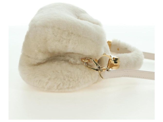 LOUIS VUITTON LV SKI Cozygram Capucines MINI Borsa in Lana Beige M26324 Auth LNZ969SM Monogramma - vista 4