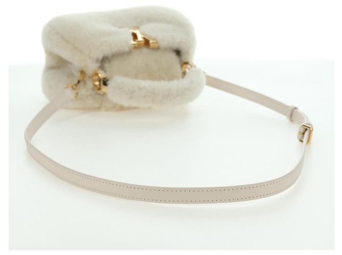 LOUIS VUITTON LV SKI Cozygram Capucines MINI Borsa in Lana Beige M26324 Auth LNZ969SM Monogramma - vista 8