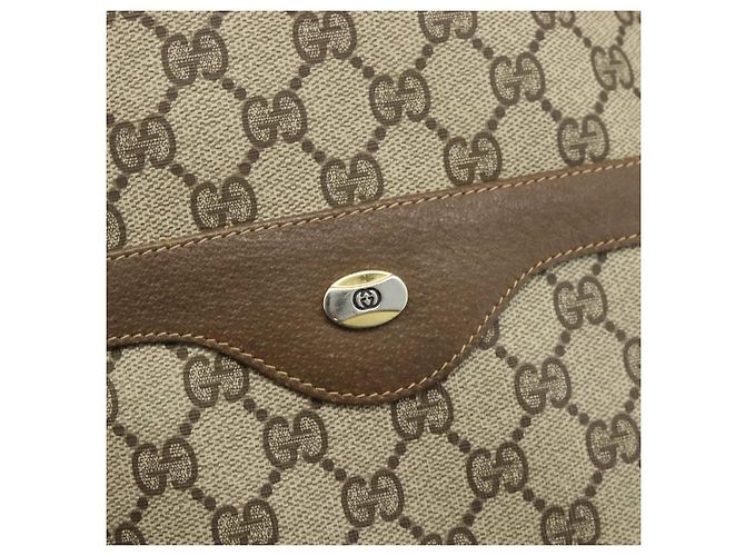 Borsa tote Gucci GG Supreme Web Sherry Line in PVC beige 40 02 003 Auth ep14026 - vista 14