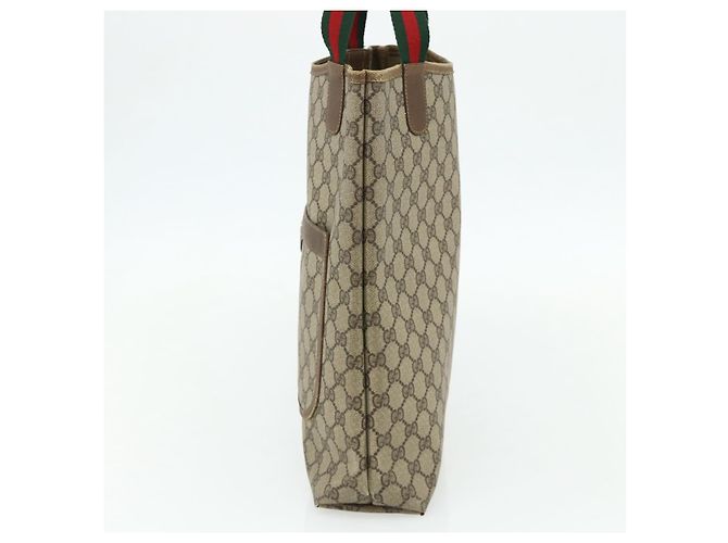 Borsa tote Gucci GG Supreme Web Sherry Line in PVC beige 40 02 003 Auth ep14026 - vista 5