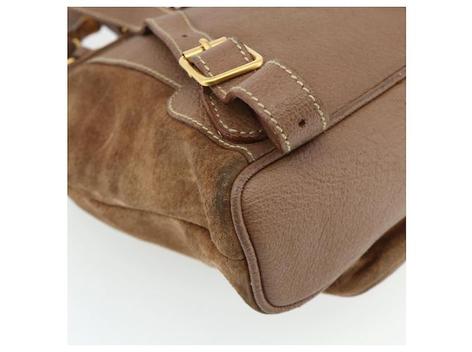 Bamboo Zaino in Bambù GUCCI Camoscio Marrone Oro 003 3444 0030 Auth ep14134 D'oro - vista 15