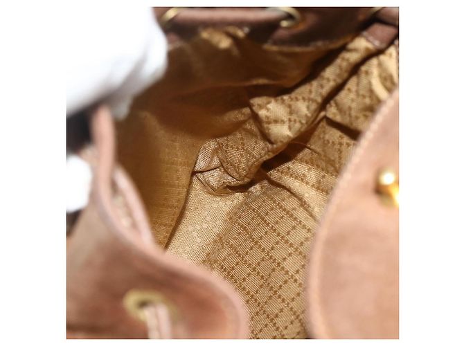 Bamboo Zaino in Bambù GUCCI Camoscio Marrone Oro 003 3444 0030 Auth ep14134 D'oro - vista 21