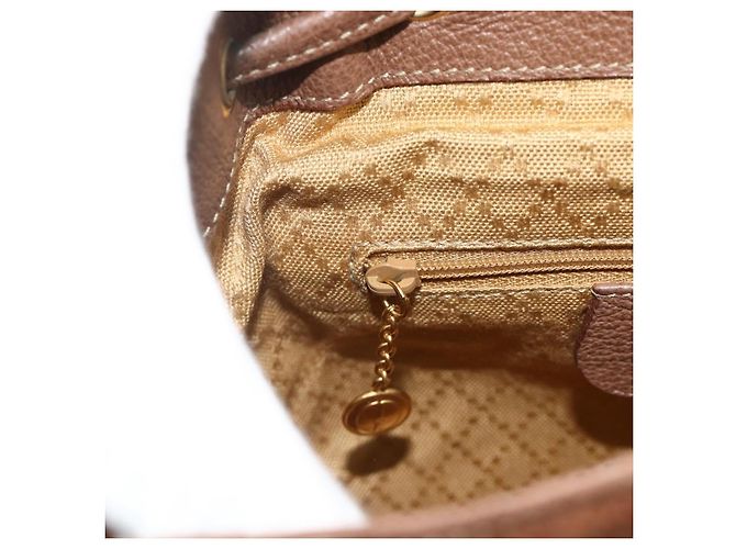 Bamboo Zaino in Bambù GUCCI Camoscio Marrone Oro 003 3444 0030 Auth ep14134 D'oro - vista 22