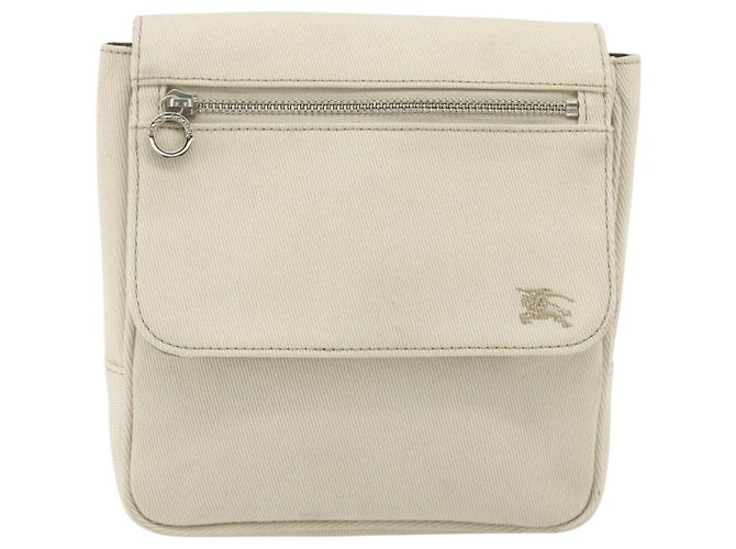Burberry Blue Label Schultertasche aus Canvas Beige Silber Authentisch 176617 - Ansicht 13