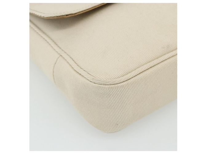Burberry Blue Label Schultertasche aus Canvas Beige Silber Authentisch 176617 - Ansicht 14