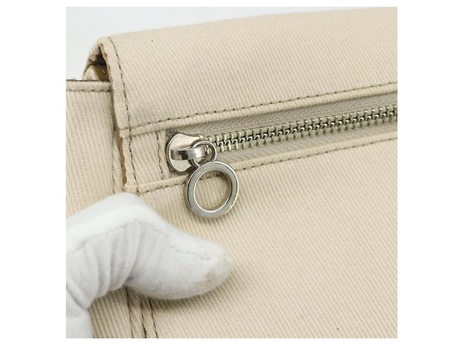 Burberry Blue Label Schultertasche aus Canvas Beige Silber Authentisch 176617 - Ansicht 17