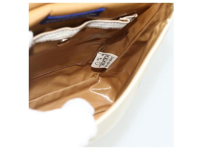 Burberry Blue Label Schultertasche aus Canvas Beige Silber Authentisch 176617 - Ansicht 18